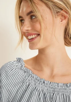 Street One Blusen*3/4 Arm Streifenbluse off white