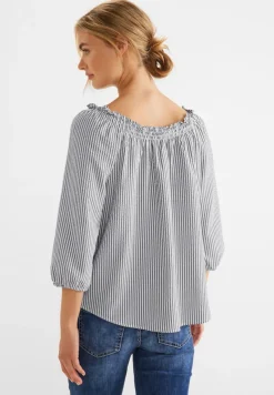 Street One Blusen*3/4 Arm Streifenbluse off white