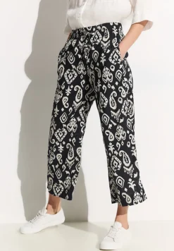 Cecil Shorts*7/8 Hose mit Wide Legs Black