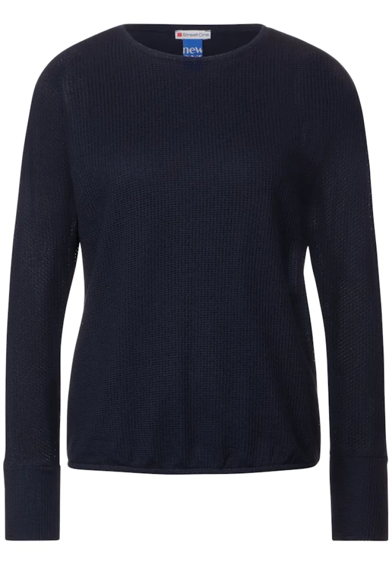 Street One Shirts*2 in 1 Langarmshirt deep blue