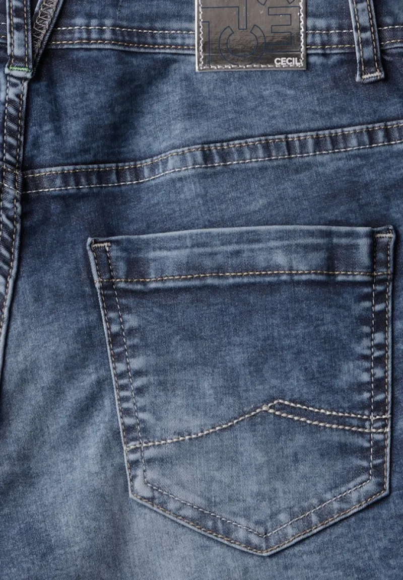 Cecil Shorts*3/4 Jeans mid blue used wash