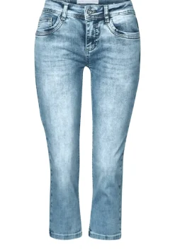 Street One Shorts*3/4 Jeans mit Glitzer-Detail medium blue random acid