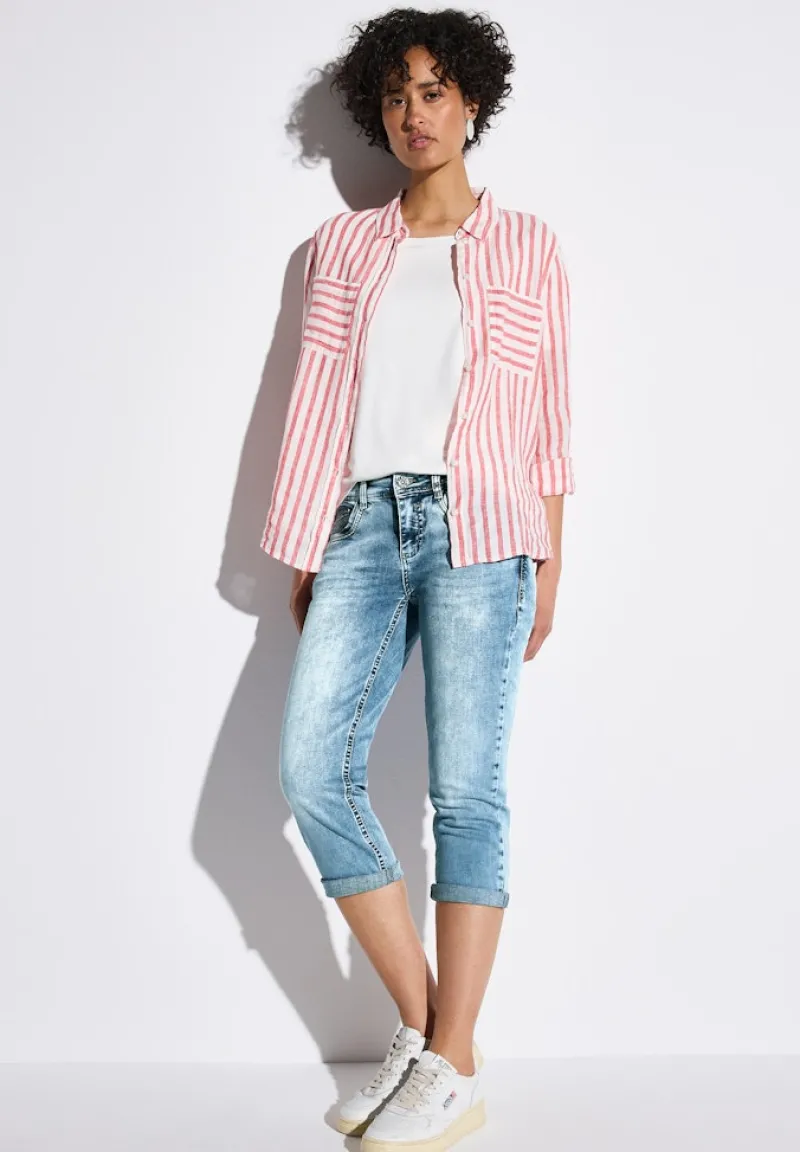 Street One Shorts*3/4 Jeans mit Glitzer-Detail medium blue random acid