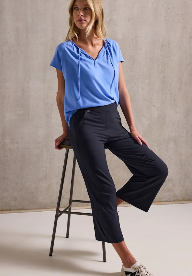 STREET ONE STUDIO Shorts*7/8 Jersey Culotte dark void blue