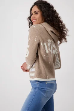 Monari Pullover & Sweatshirts*808307 milk chocolate gemustert