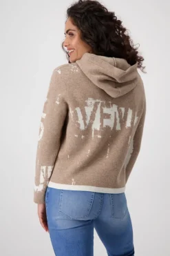 Monari Pullover & Sweatshirts*808307 milk chocolate gemustert