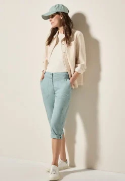 Cecil Shorts*3/4 Papertouch Hose cool salvia green