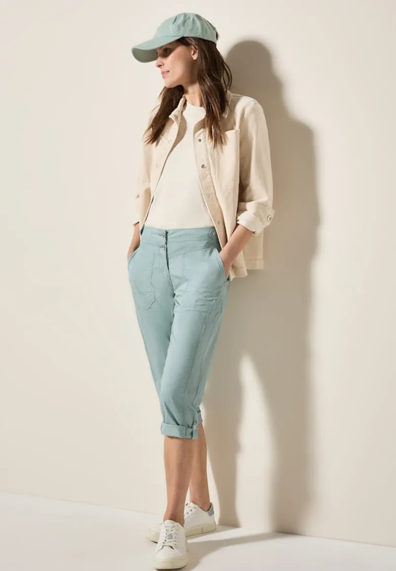 Cecil Shorts*3/4 Papertouch Hose cool salvia green