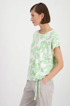 Monari Shirts*408041 pastell green gemustert