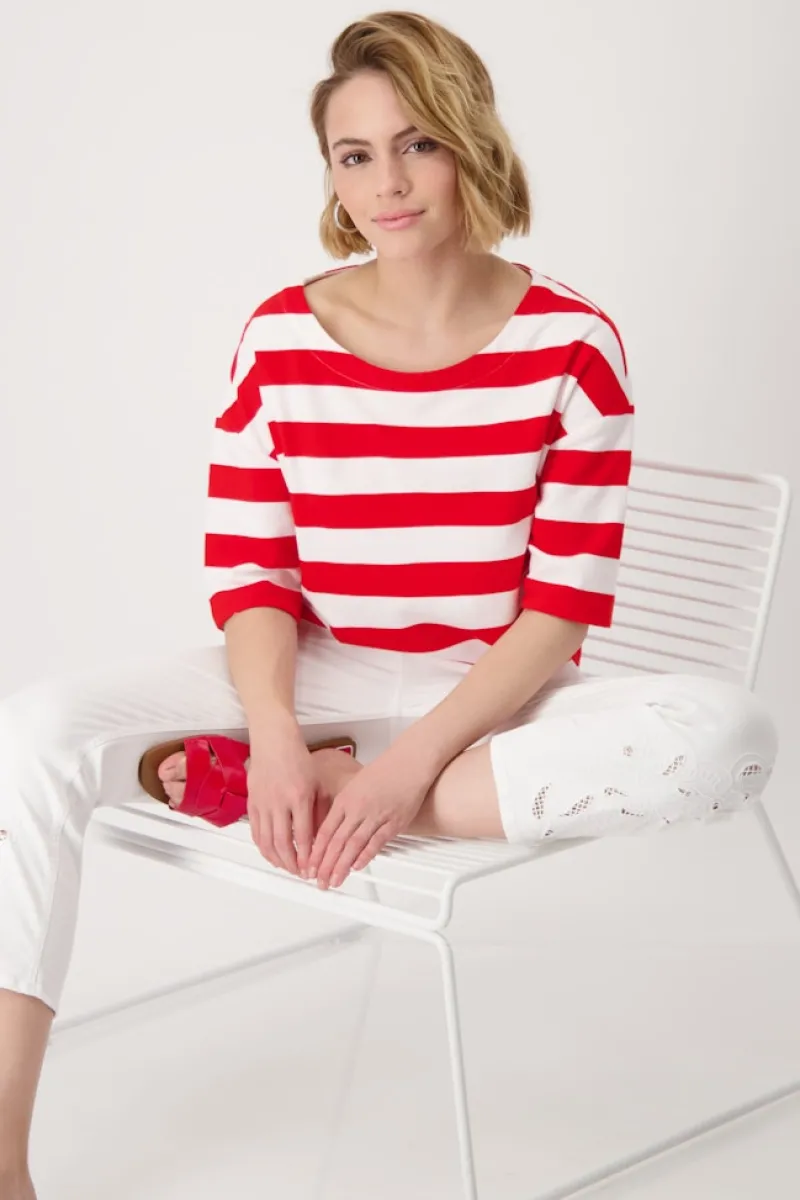 Monari Pullover & Sweatshirts*409707 red ringel