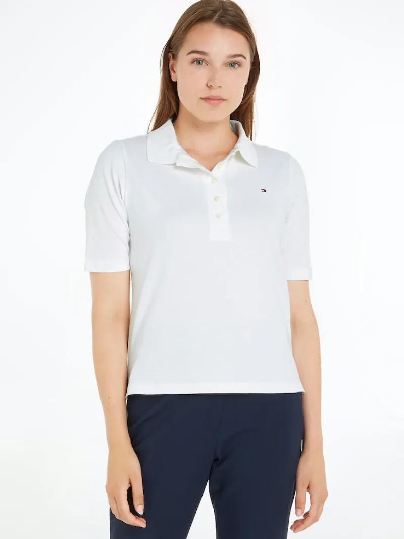 Tommy Hilfiger Shirts*1985 REG PIQUE POLO SS ecru