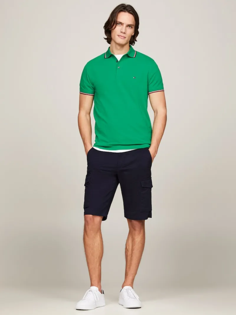 Tommy Hilfiger Shirts|Big Boys*1985 RWB TIPPED SLIM POLO olympic green