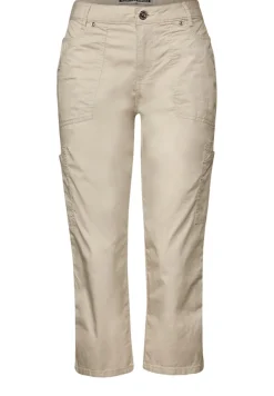 Street One Shorts*3/4 Satin Hose mit Taschen barley beige