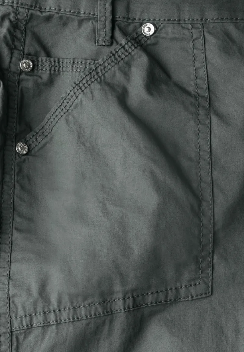 Street One Shorts*3/4 Satin Hose mit Taschen marshy green