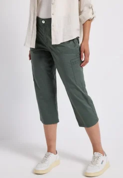 Street One Shorts*3/4 Satin Hose mit Taschen marshy green