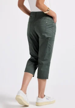 Street One Shorts*3/4 Satin Hose mit Taschen marshy green