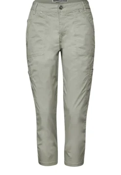 Street One Shorts*3/4 Satin Hose mit Taschen Pastel Green