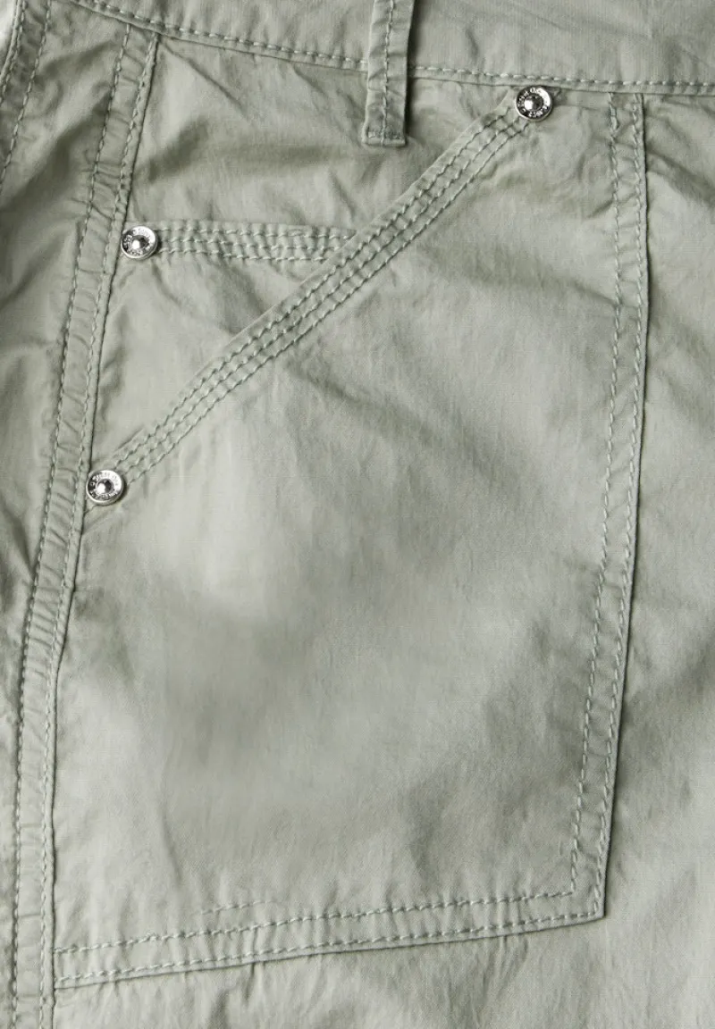 Street One Shorts*3/4 Satin Hose mit Taschen Pastel Green