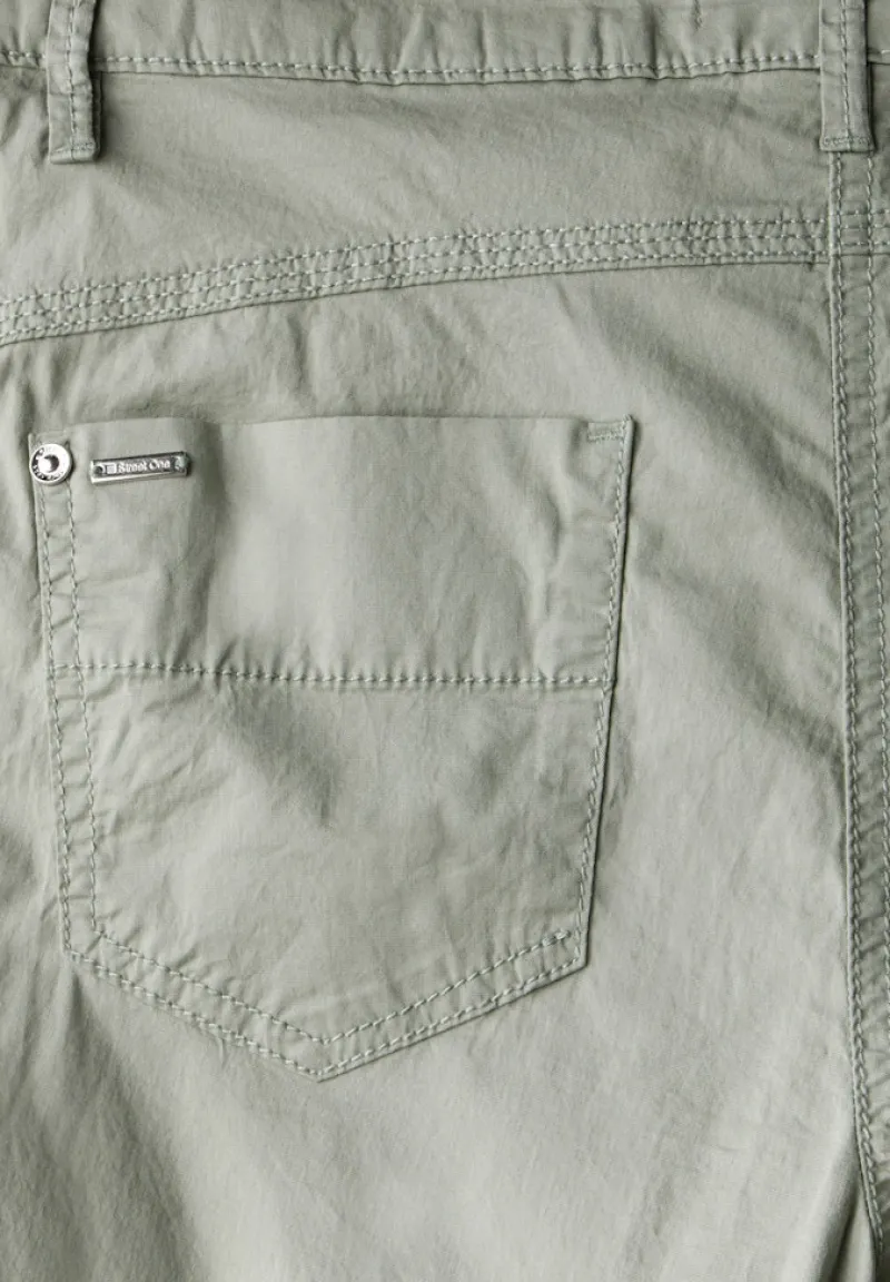 Street One Shorts*3/4 Satin Hose mit Taschen Pastel Green