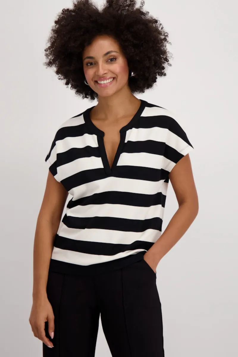 Monari Shirts*409879 schwarz ringel