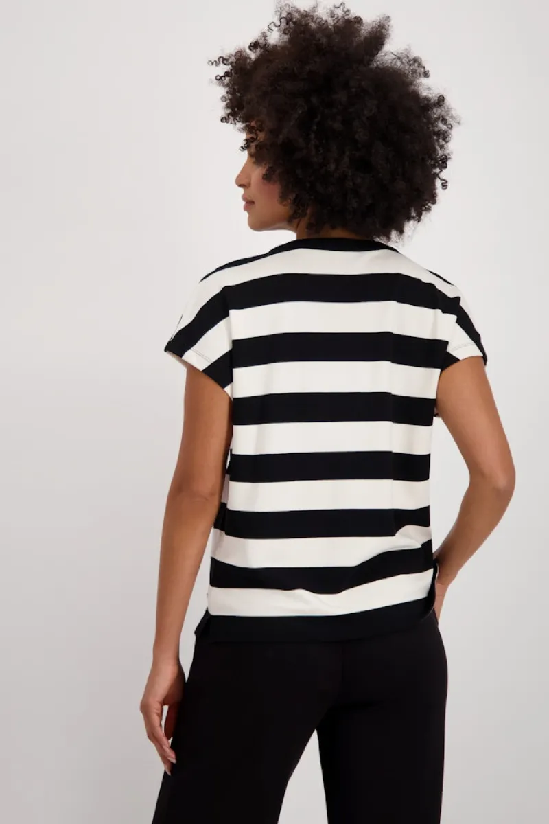 Monari Shirts*409879 schwarz ringel