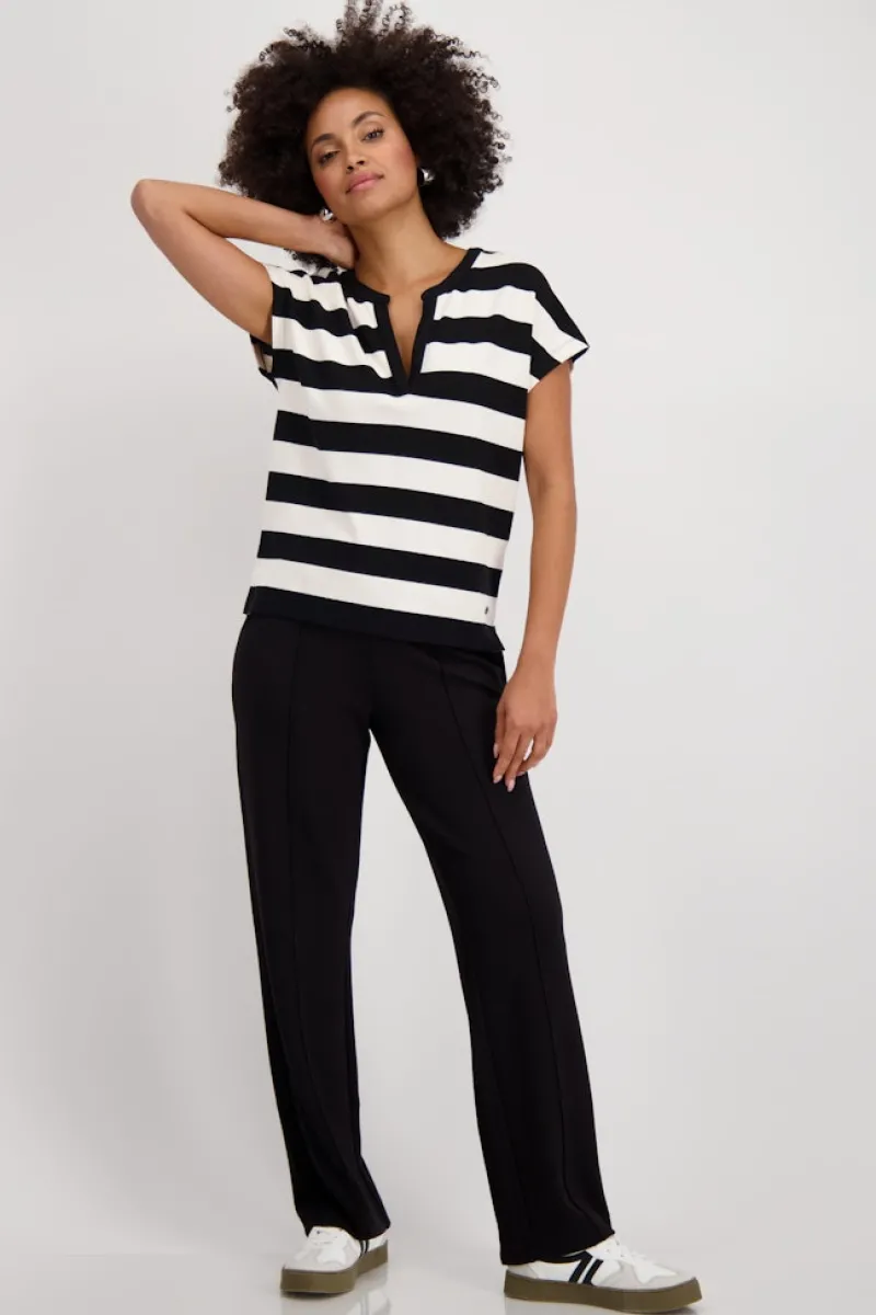 Monari Shirts*409879 schwarz ringel