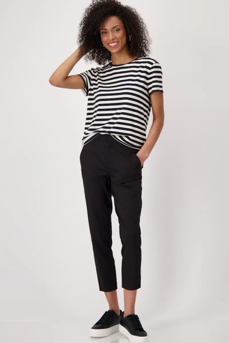 Monari Shirts*409889 schwarz ringel