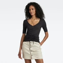 G-star Raw Shirts*Adjustable front slim T-Shirt dk black