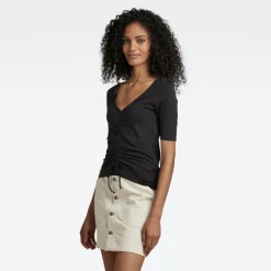 G-star Raw Shirts*Adjustable front slim T-Shirt dk black