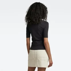 G-star Raw Shirts*Adjustable front slim T-Shirt dk black