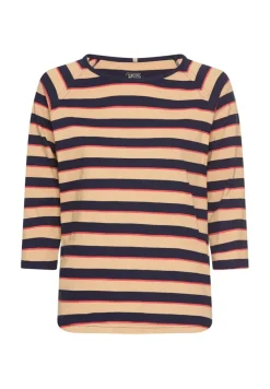 Camel Active Shirts*3/4-Arm T-Shirt mit Streifenmuster caramel stripes