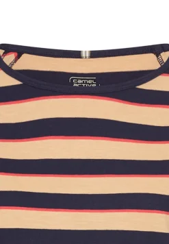 Camel Active Shirts*3/4-Arm T-Shirt mit Streifenmuster caramel stripes