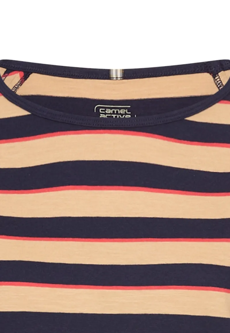 Camel Active Shirts*3/4-Arm T-Shirt mit Streifenmuster caramel stripes