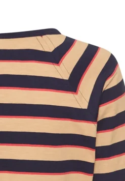 Camel Active Shirts*3/4-Arm T-Shirt mit Streifenmuster caramel stripes