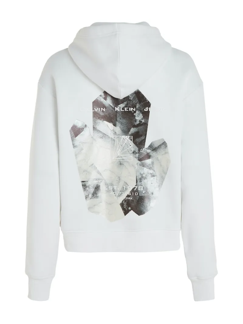 Calvin Klein Jeans Pullover & Sweatshirts*BACK DIAMOND GRAPHIC HOODIE Bright White