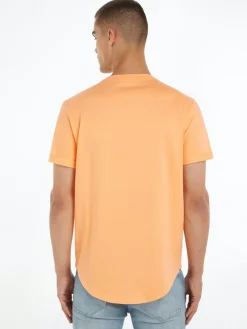 Calvin Klein Jeans Shirts*BADGE ROUND HEM TEE crushed orange
