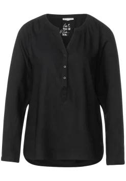 Street One Blusen*Basic Bluse in Unifarbe Black