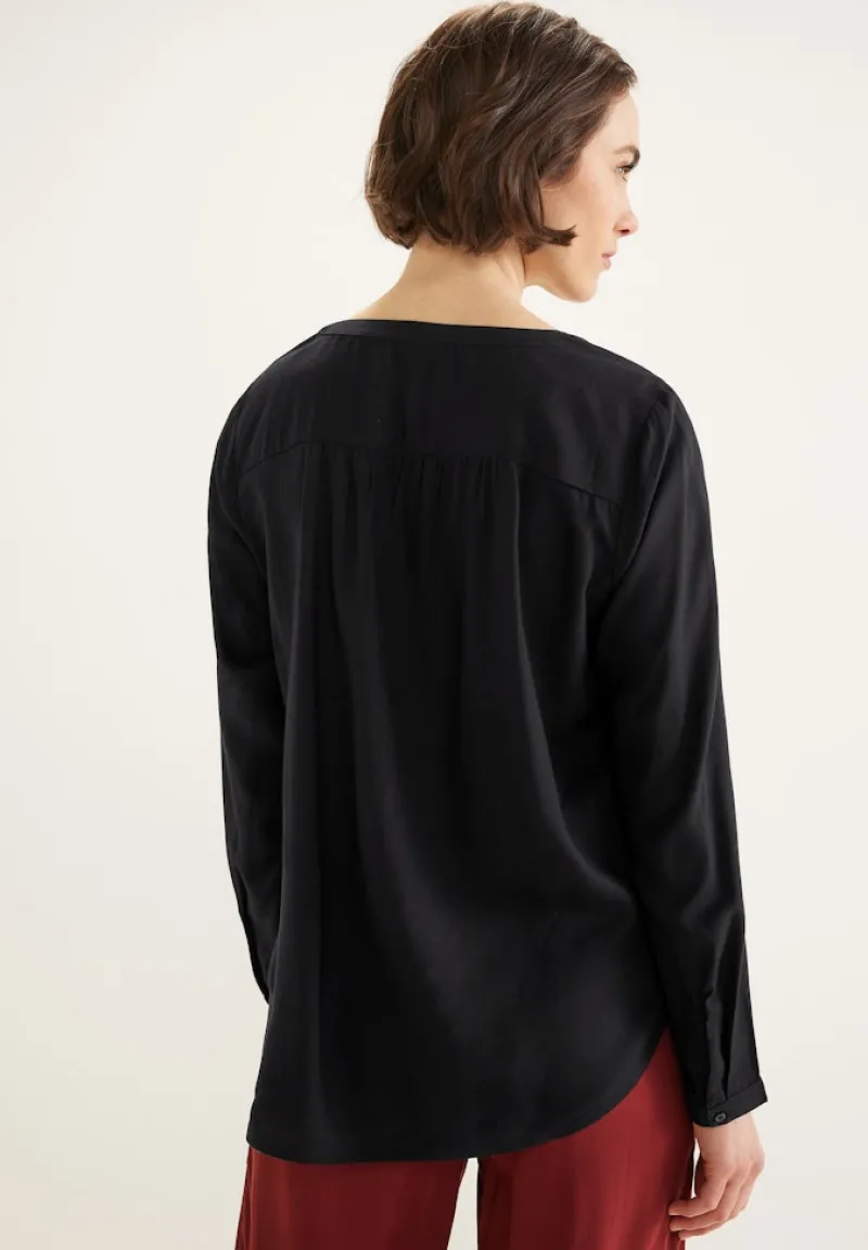 Street One Blusen*Basic Bluse in Unifarbe Black