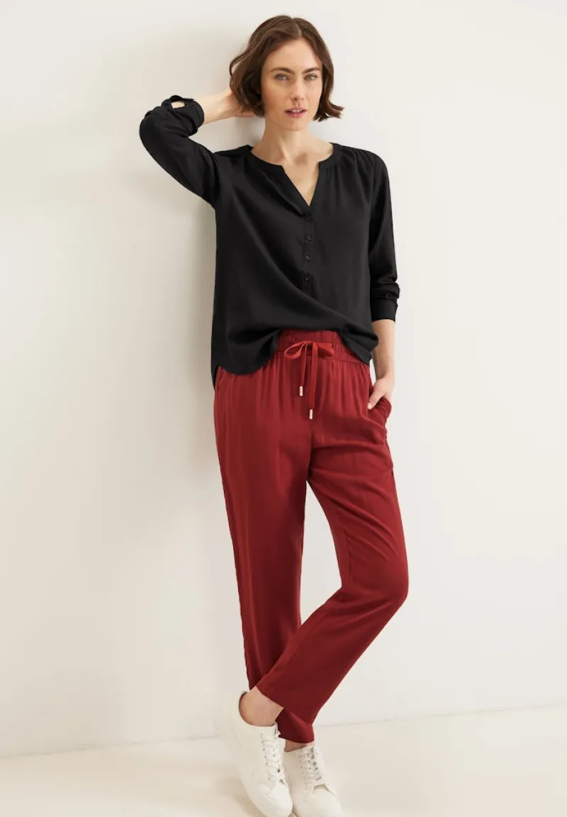 Street One Blusen*Basic Bluse in Unifarbe Black