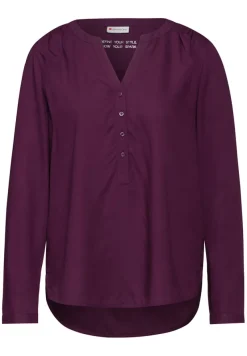 Street One Blusen*Basic Bluse in Unifarbe caspia purple