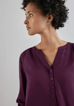 Street One Blusen*Basic Bluse in Unifarbe caspia purple
