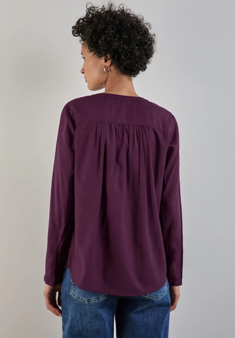 Street One Blusen*Basic Bluse in Unifarbe caspia purple