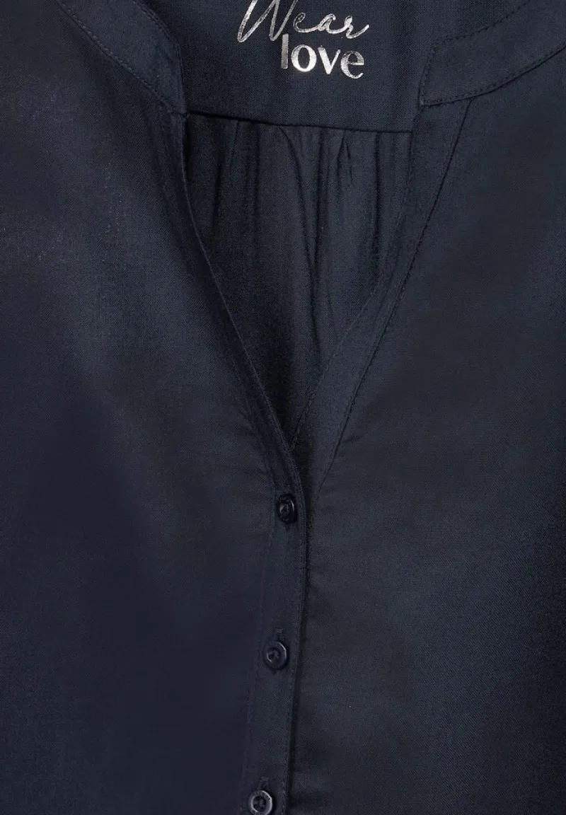 Street One Blusen*Basic Bluse in Unifarbe dark blue