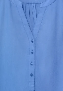 Street One Blusen*Basic Bluse in Unifarbe marina blue