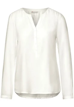 Street One Blusen*Basic Bluse in Unifarbe off white