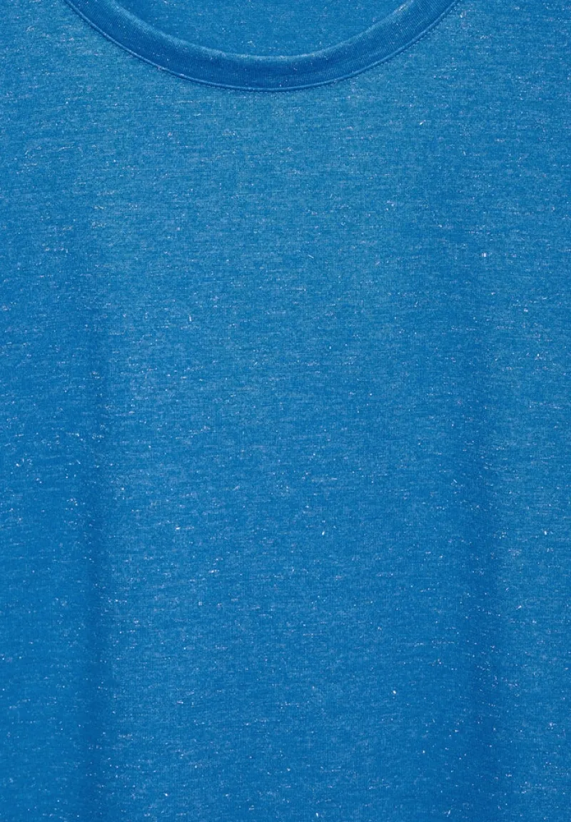 Cecil Shirts*Basic Glitzer T-Shirt azure blue melange