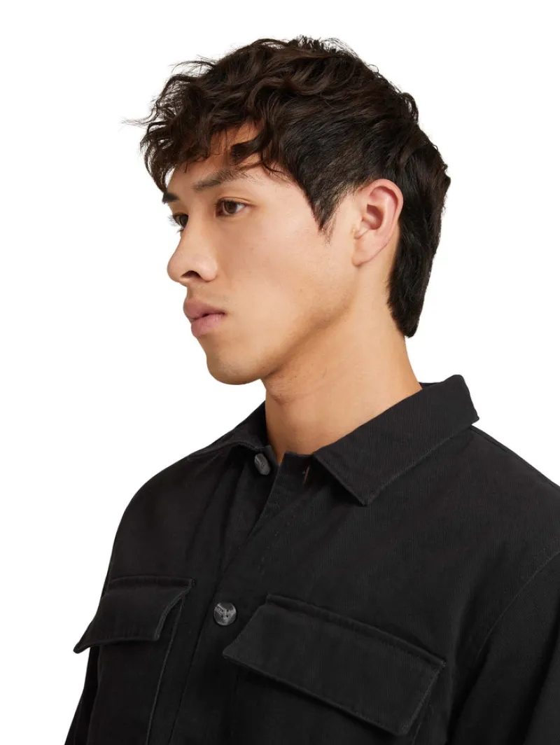 Tom Tailor Denim Hemden*Basic Hemdjacke Black