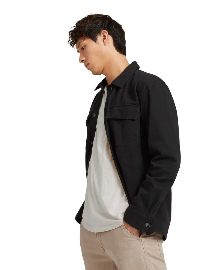 Tom Tailor Denim Hemden*Basic Hemdjacke Black