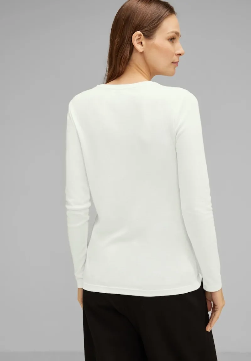 Street One Shirts*Basic Langarmshirt off white