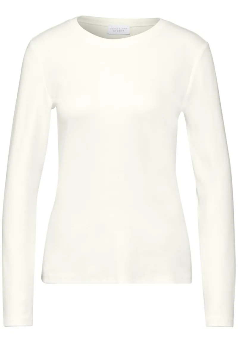 STREET ONE STUDIO Shirts*Basic Langarmshirt off white